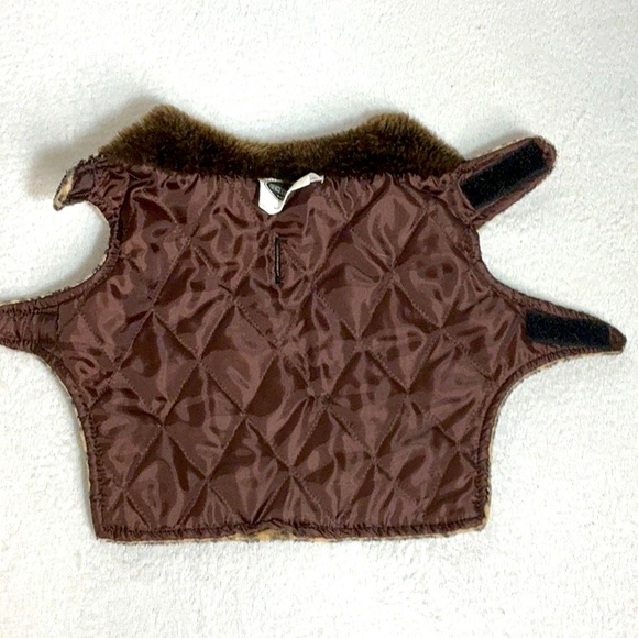 Leopard Print Dog Coat with Faux Fur Collar - Picture 7 of 8